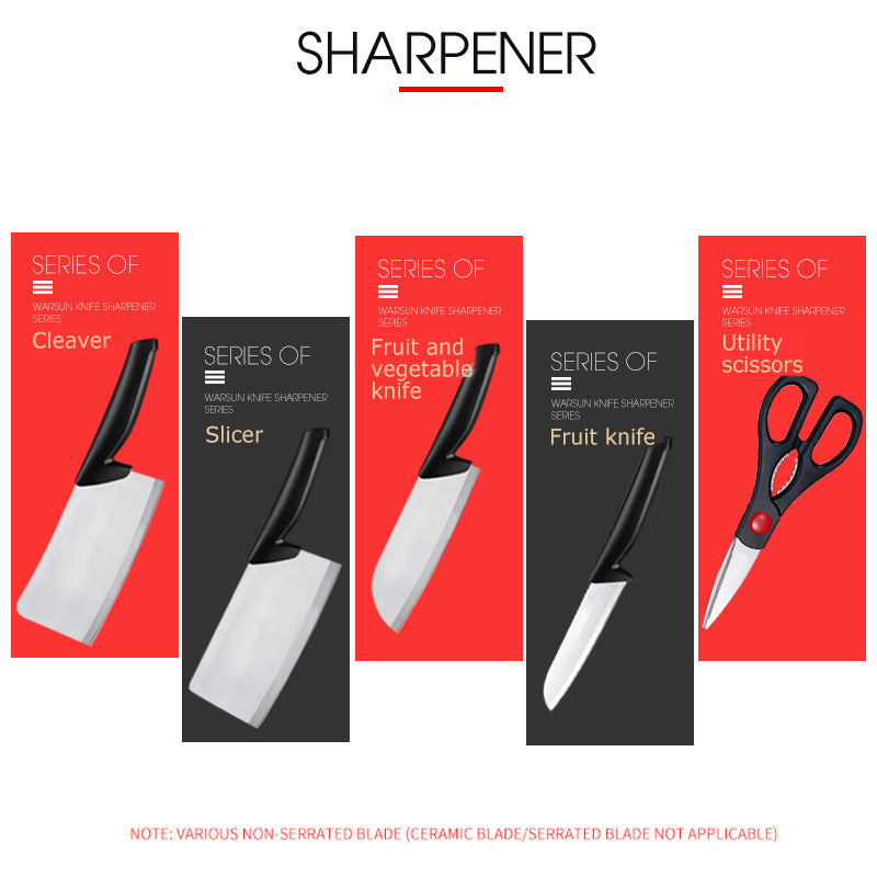 Manual Kitchen Four-In-One Sharpener